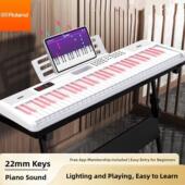 罗兰智能88键电子琴初学者家用电子钢琴幼师专业教学小钢琴便携式