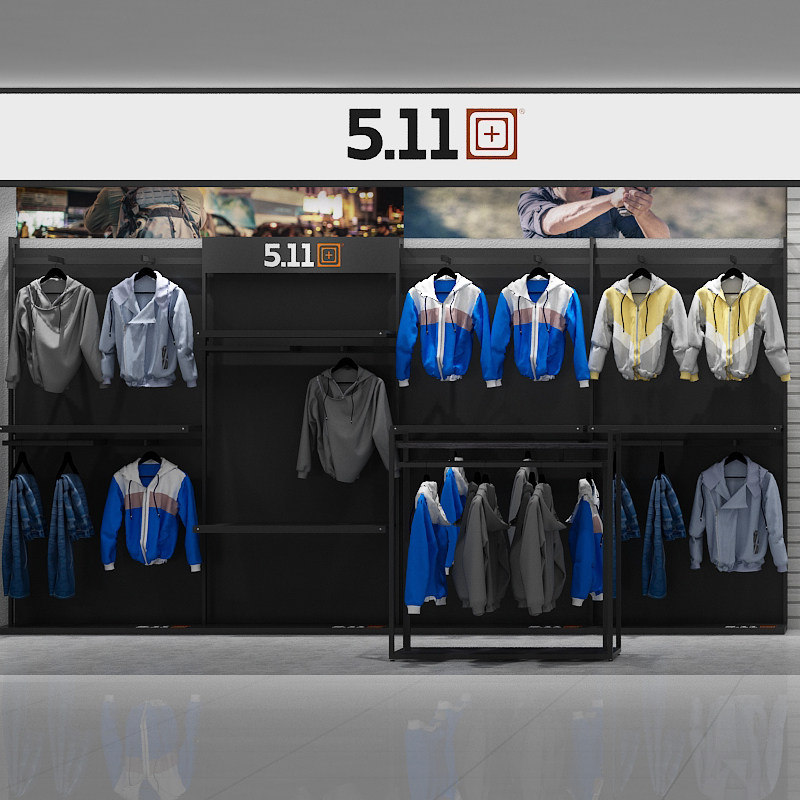 服装店橱窗展示架壁挂式上墙男女装挂衣架落地式货架陈列架展示柜