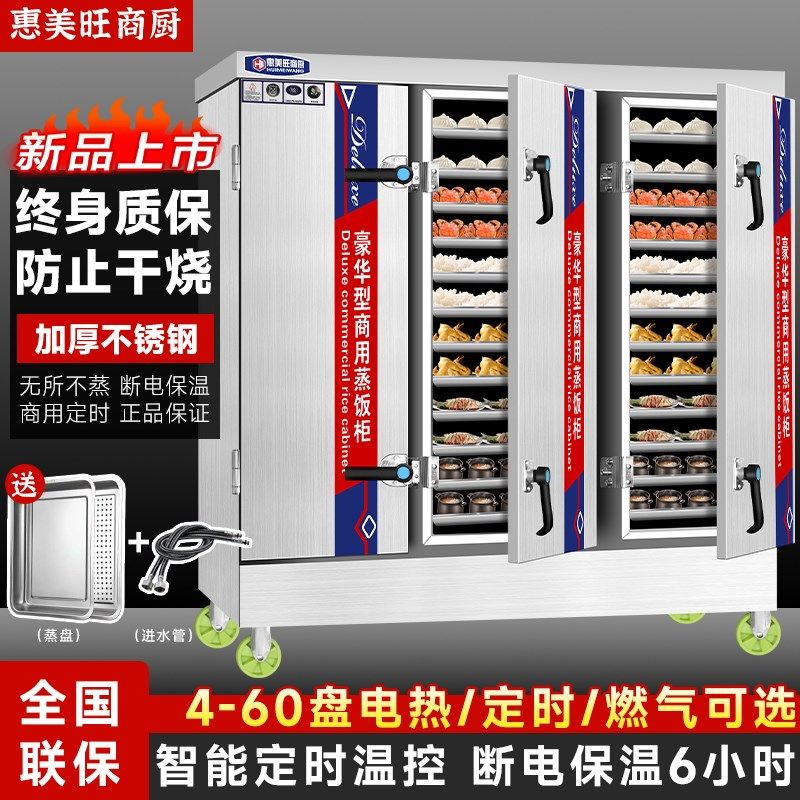 大型蒸箱商用蒸饭柜全自动电气两用食堂蒸饭车机箱米36层蒸柜炉