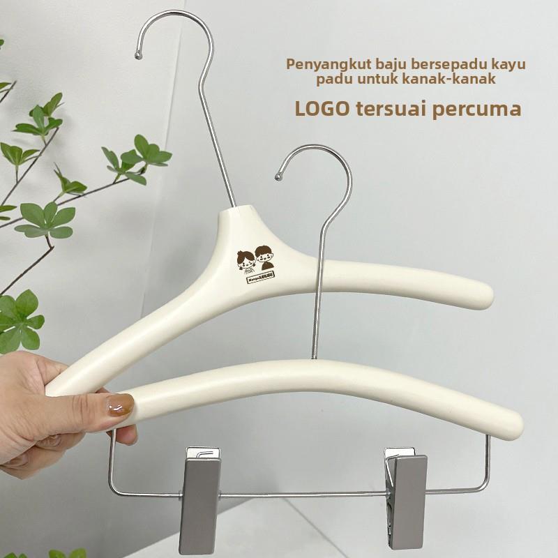 儿童衣架服装店专用婴儿实木童装衣撑衣挂防滑裤架夹防滑木质衣撑