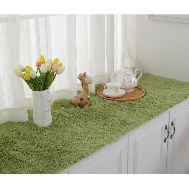 白色毛毛拍照背景地毯少女卧室床边毯服装店橱窗展台桌面装饰毛毯