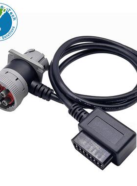 6孔HD16-6-96S公母全套防水连接器转16PIN OBD诊断线线束