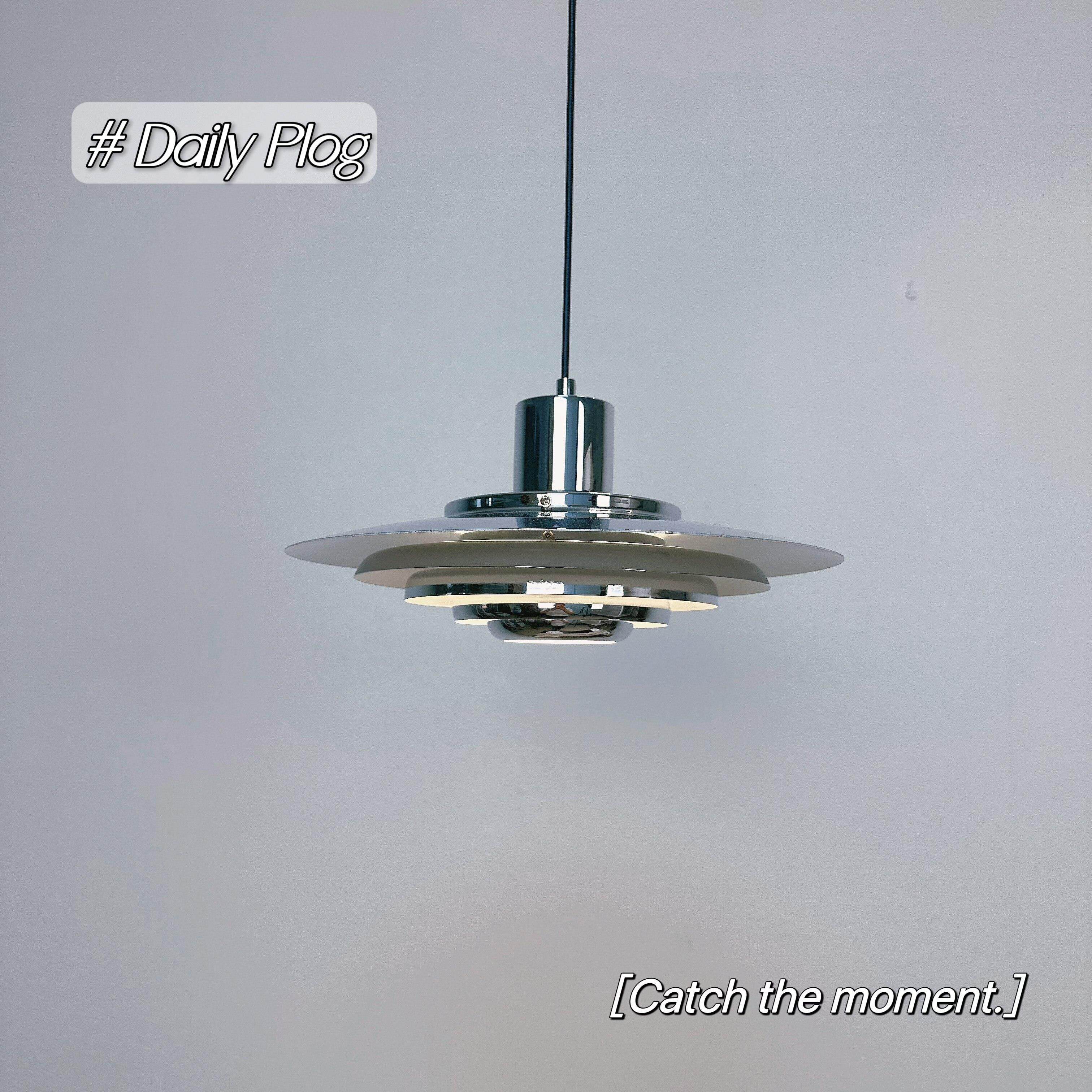 北欧简约餐厅吊灯PH376多层升降轨道铝材质吸吊两用LED灯具