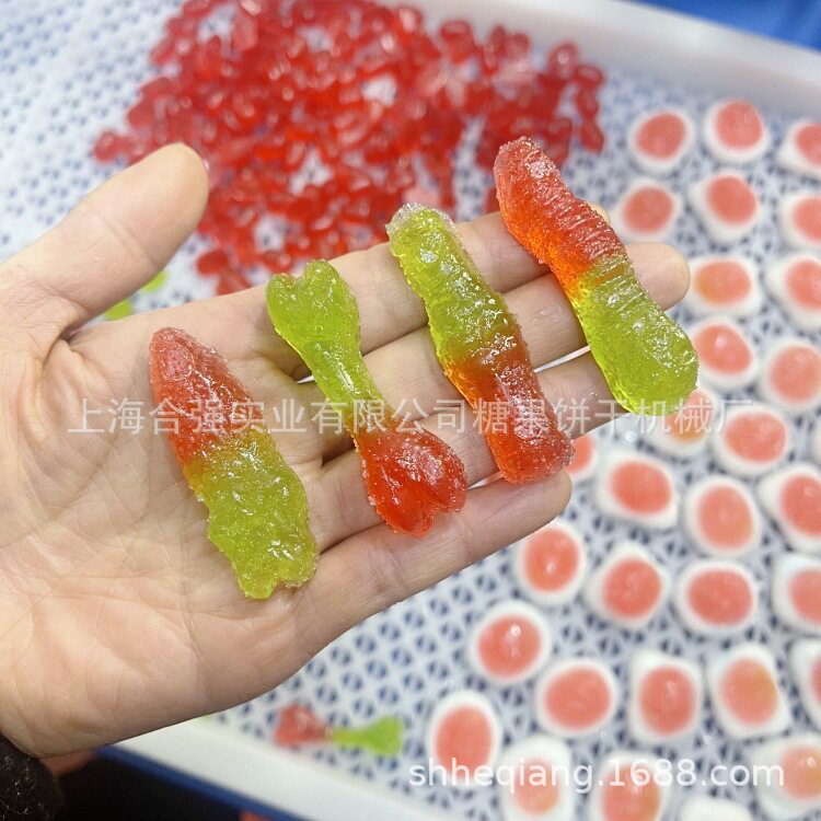 糖果机械裹糖粉机软糖滚砂机自动糖果拌砂机优惠软糖浇注生产线
