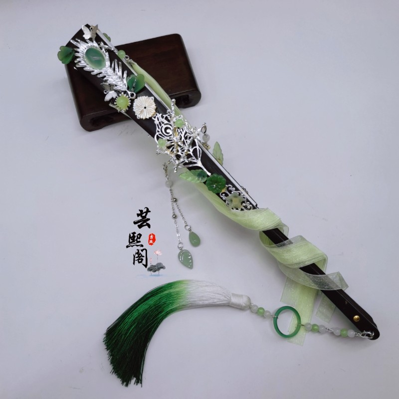 芸熙阁 天官赐福风师扇水师扇COS师青玄折扇风师娘娘发冠拍摄道具