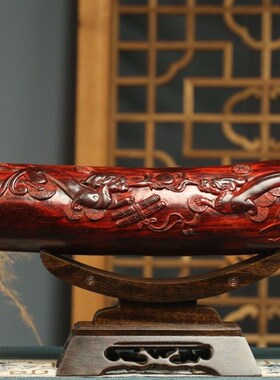 小叶紫檀老料高油木雕招财貔貅横财摆件家居客厅办公会所店面装饰