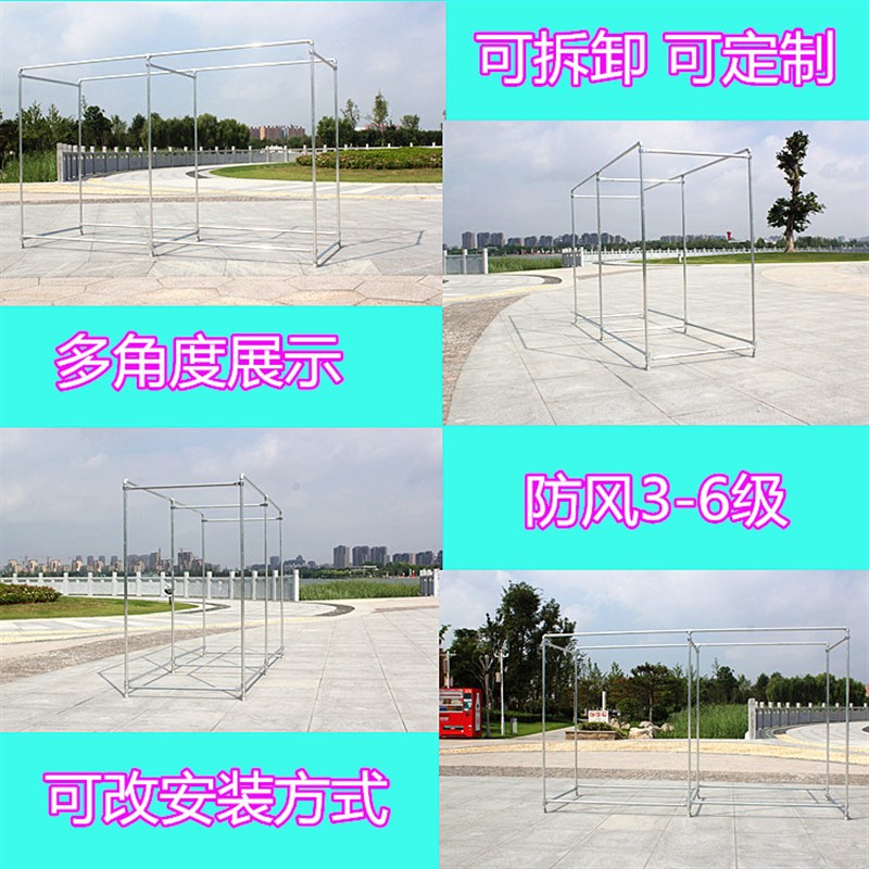 镀锌不锈钢晾衣架落地升降室内双杆式晾衣杆阳台家用水管晒凉衣架