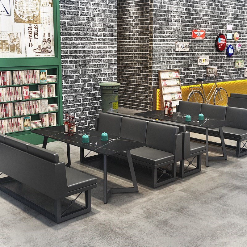 复古工业风酒吧清吧卡座沙发火锅店西餐咖啡厅烧烤店音乐餐吧桌椅