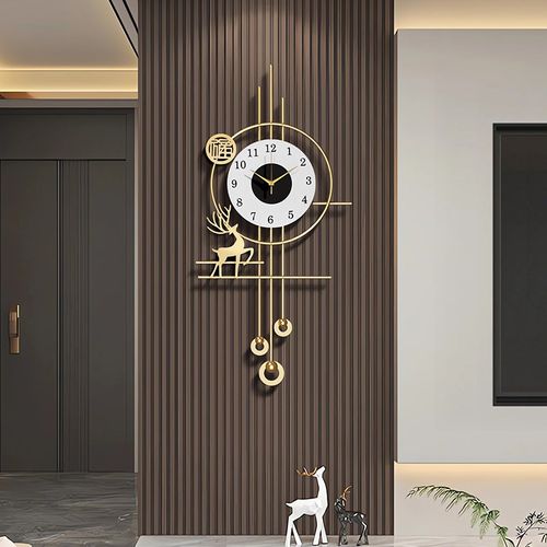 格栅挂钟2025新款时钟挂钟客厅装饰挂墙钟表简约现代创意时钟挂表