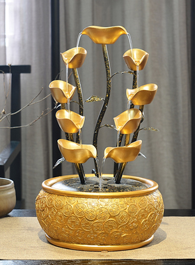店铺开业礼品金色摇钱树办公室桌面八方来财转运球聚财流水小摆件