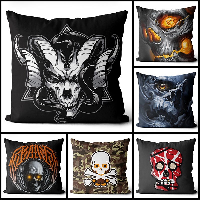 纹身抱枕浪花墨西哥亡灵糖果骷髅刺青客厅沙发枕头床头靠枕靠垫