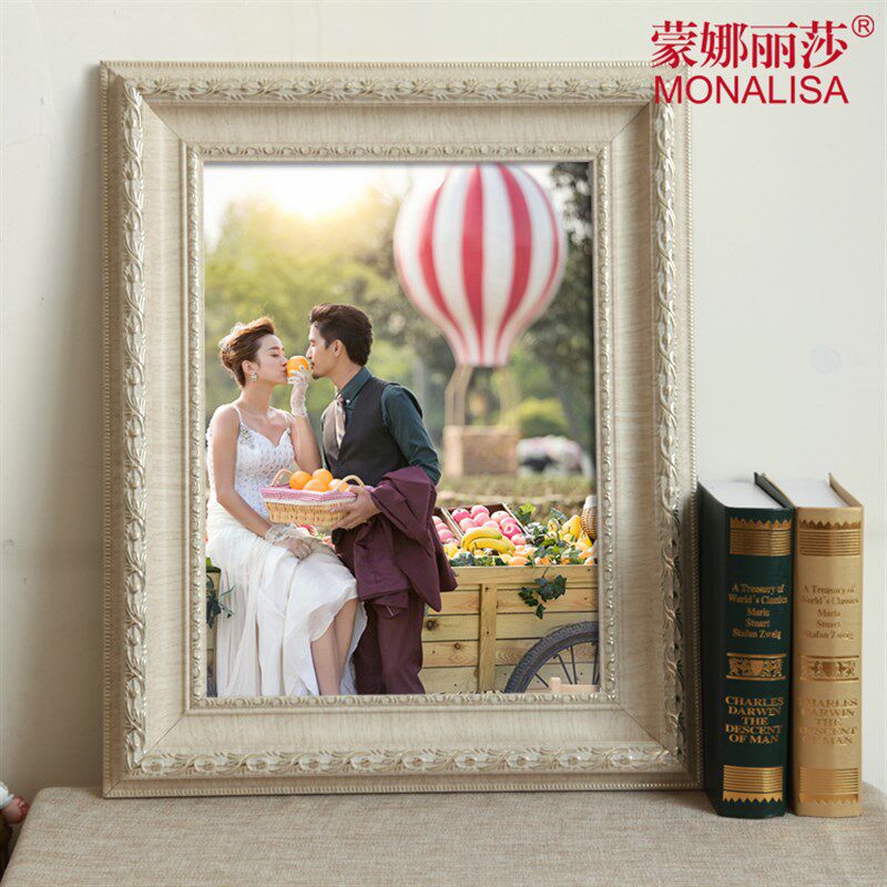 欧式全家福相框16寸20寸24寸相框挂墙儿童宝宝海报定制8k画框装裱