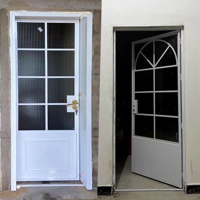 复古法式铁艺玻璃门卫生间门厕所门书房门拱形包厢门店铺门定制门