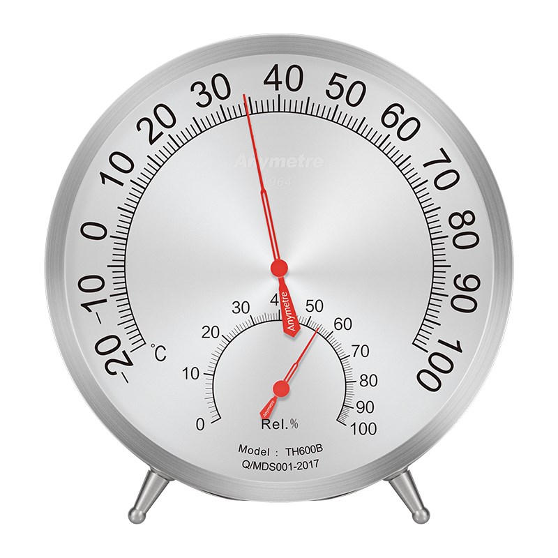 美德时温湿度计高精度工业用温度计高温机械指针式不锈钢干湿度表