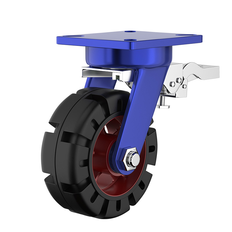 万向轮超重型10寸重型手推车脚轮承重橡胶轱辘板车轮子载重3吨