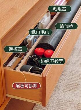 电视柜实落厅家用29810现代简约木日式小地户型卧室复古矮地客柜