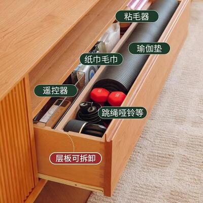 电视柜实落厅家用29810现代简约木日式小地户型卧室复古矮地客柜