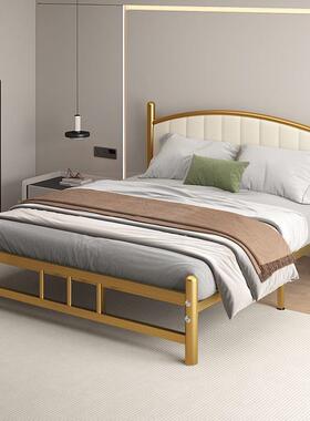 铁艺床现简约ZSW软包卧室家用软靠出床1代房.2米1.5米单人双人租