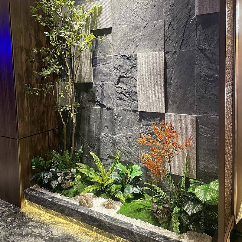 仿1101真绿植景造组合阳台玄景关商场物橱窗办公室角落假植室内观