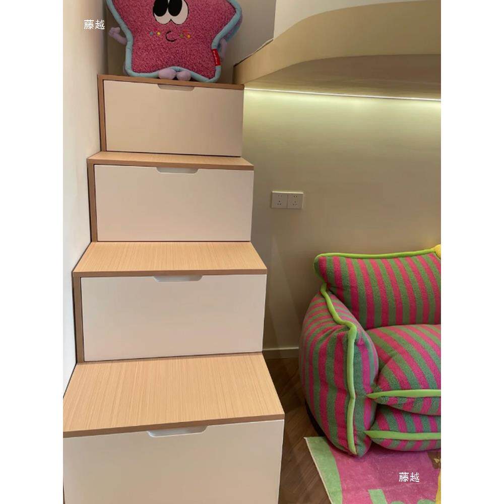 下床梯柜儿童房上楼梯柜树TG1205屋抽上屉式柜步梯小户型下铺爬梯