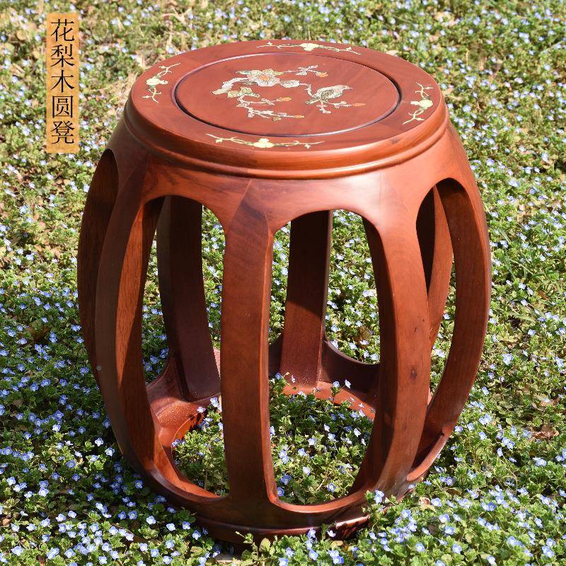花梨/橡木古筝圆凳鼓凳复木中ANC式古典圆凳八角古凳腿厂家