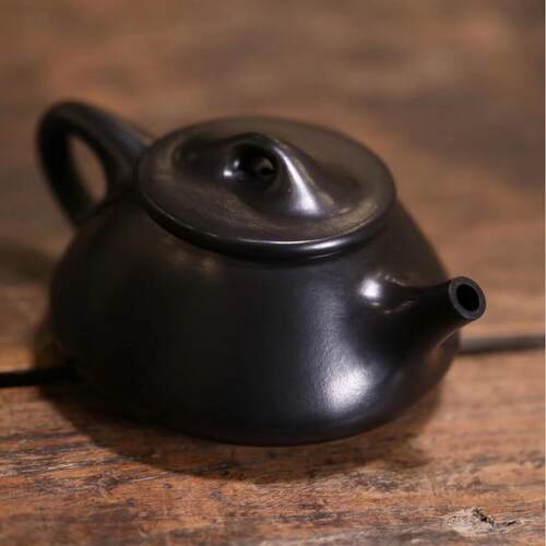 兴紫砂壶茶具茶道泡AGO壶名家茶纯手工朱原矿黑泥泥焐灰景舟石瓢