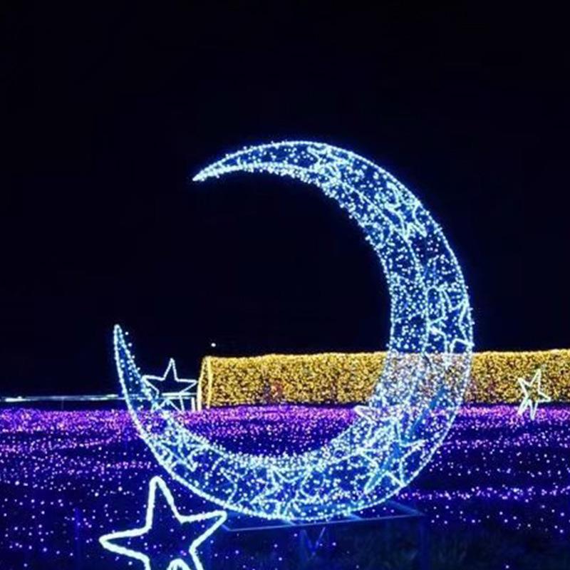 星星月红亮型灯户外水造led景观灯网打防卡点广场装饰夜景XQC灯光