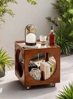 实KPA移动复床头卧室客厅家用沙发茶古几极简床柜头柜可移动小茶