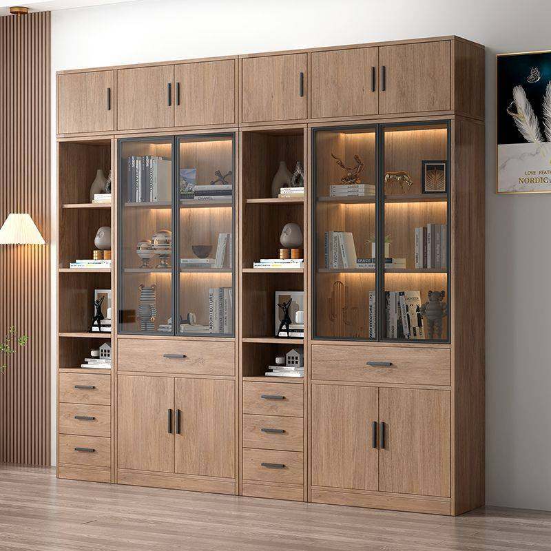 书柜带玻璃门整面墙落地轻奢玻璃柜现代简约书橱柜子展示柜,玩具/童车/益智/积木/模型,垂直悬浮玩具,淘宝优惠券,粉丝福利购,淘宝优惠卷