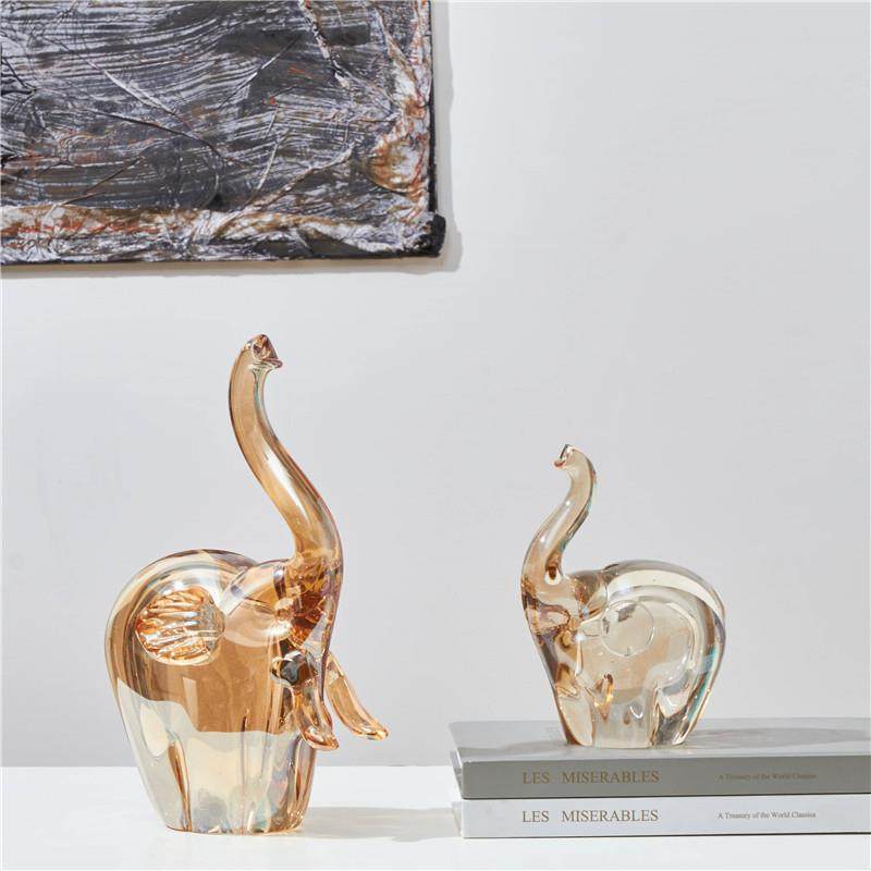 现代创意术琉璃牛动物摆件客厅玄关电视板柜象书NEO房样艺间装饰