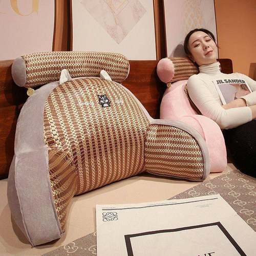 藤席头上靠垫软包大靠背沙发宿床舍枕头eZkwsYda床看书学护生腰垫