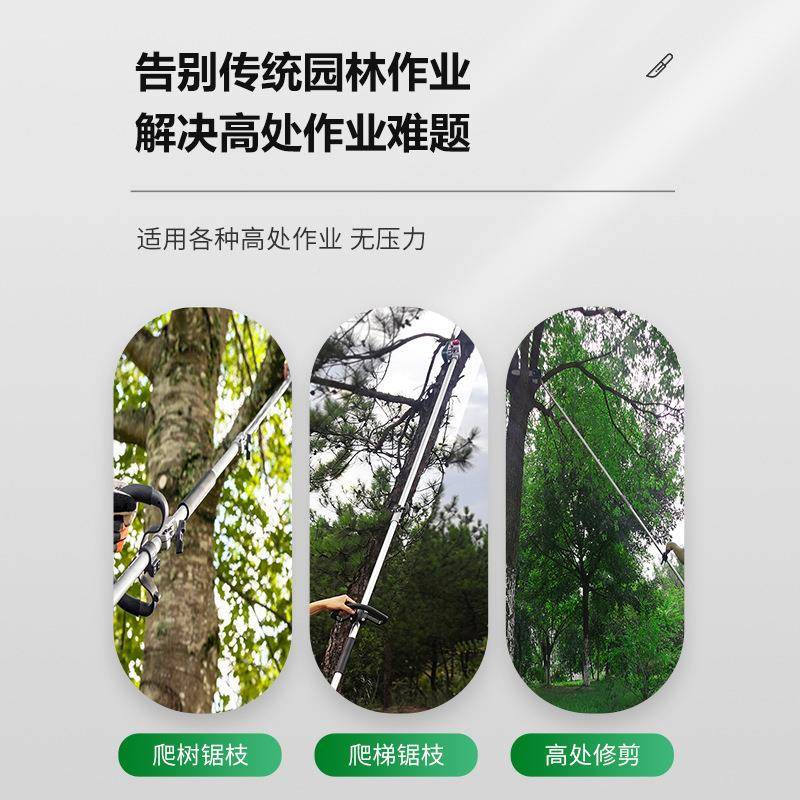 汽油无品牌/多功能枝锯新品加长树木修枝剪打林草割果灌割草机高