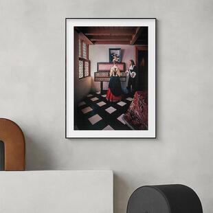 艺术家杉本博司摄影装饰画钢教琴室挂画乐裱20240919器档行配画高