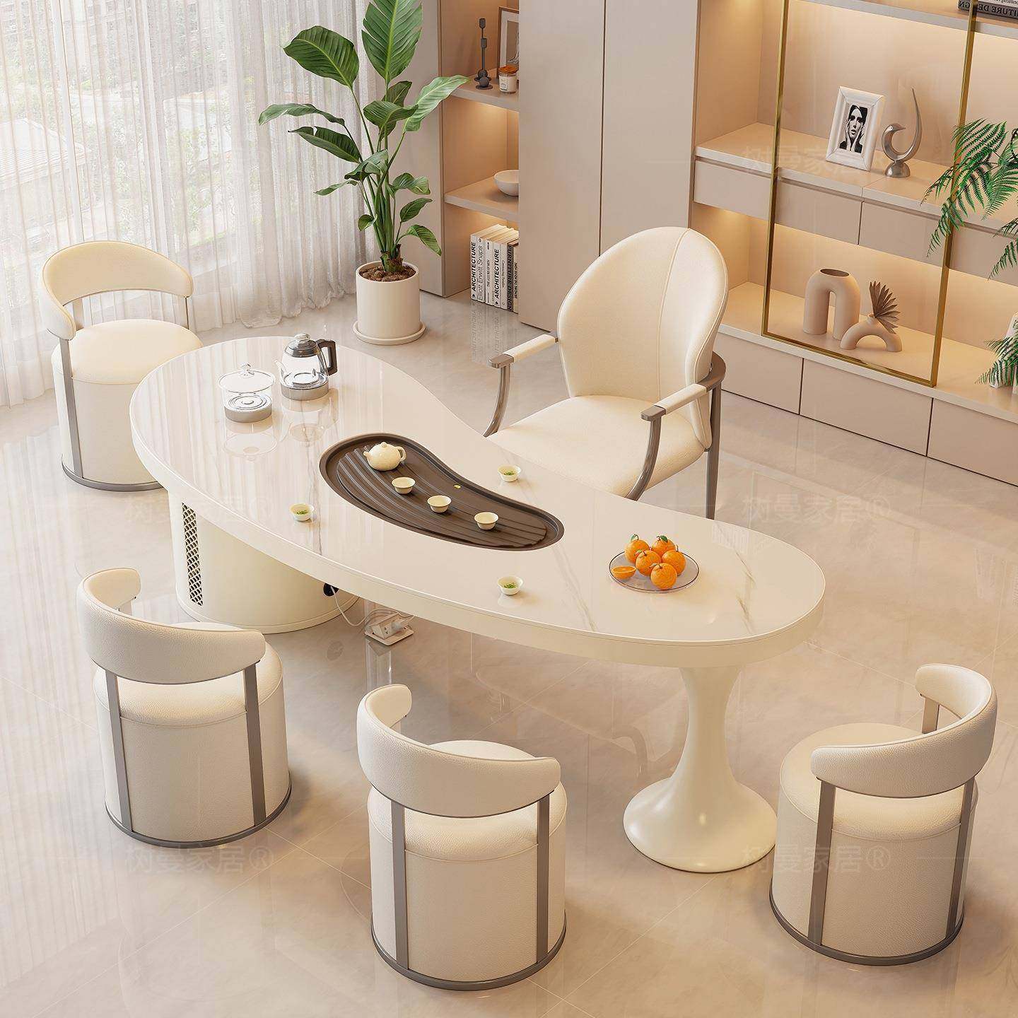 2025新款奶油桌风岩板茶烧嵌水壶一体入茶式具IDW一整套阳台茶台,商业/办公家具,茶台/茶桌,淘宝优惠券,粉丝福利购,淘宝优惠卷