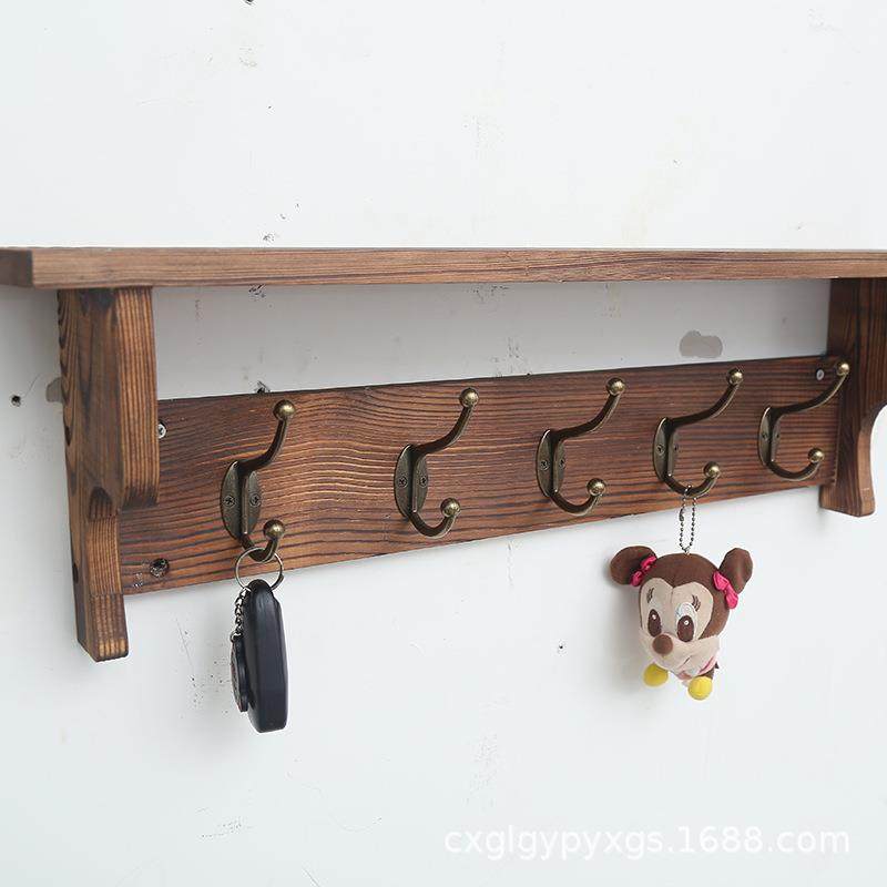 木质置物架钩一字c3003隔板壁关挂架客帽厅玄衣物钥匙挂木制衣架,收纳整理,书桌收纳置物架,淘宝优惠券,粉丝福利购,淘宝优惠卷