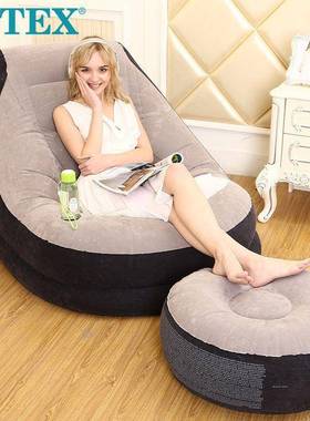 I沙NTEX懒人沙发榻榻米阳台躺NOE休闲椅简卧室单人充气发网红约款