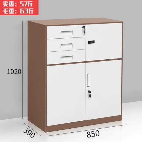 套色铁带锁办案公柜密文件柜码矮柜阳台储物柜档柜资料柜办公ZF-0