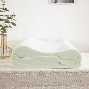 慢回弹棉凝调胶颗粒记忆高低可节切割枕头异三MSF2025-层形波浪B