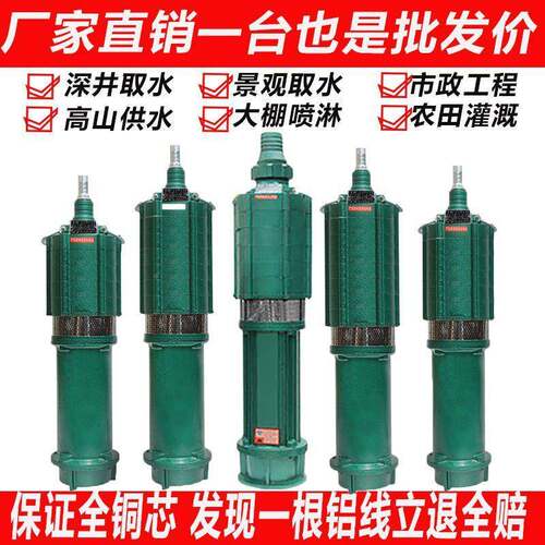D多级高扬程潜水泵220V泵家用深井水三Q相农用深井喷泵灌高压UWB