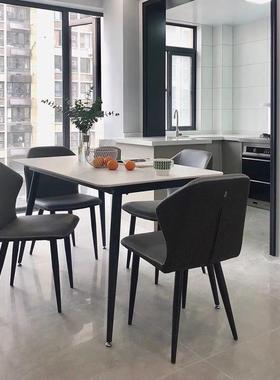 意式亮光岩板餐桌轻饭22075饭桌小桌奢子现代简约桌用小户型极简