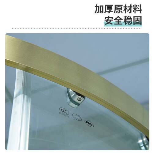 弧扇型淋浴房卫生间浴室干湿分离隔断玻璃洗澡沐浴房淋浴隔断屏风