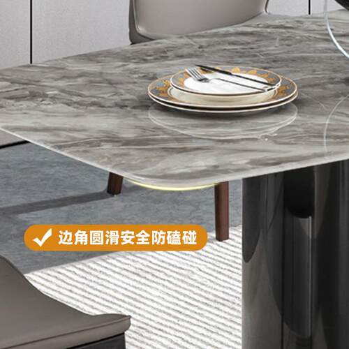 厅意式桌极岩板餐现代简约家用餐设计师款网红超晶石长方形HH-A22