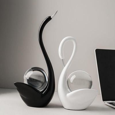 贝汉水晶球情侣天鹅现摆件代轻奢家美玄关居客91459509厅酒柜电视