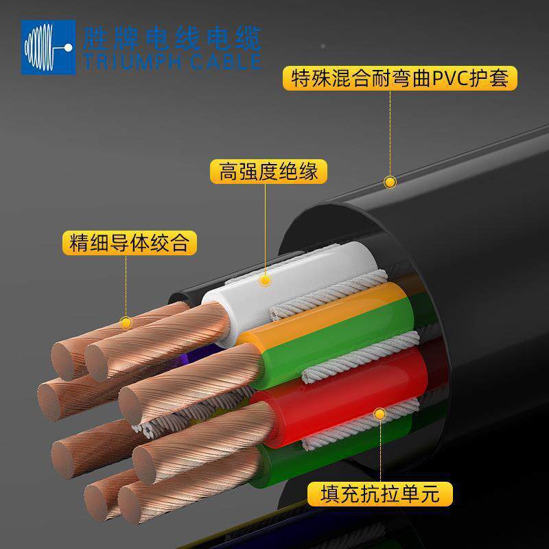 胜牌柔性电源链线UL2.87-57G075工厂直拖销DFP机械手臂用线高柔