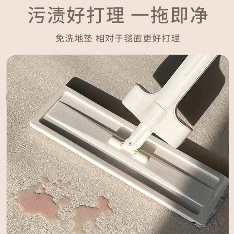 奶油风厅地客毯防水儿黄底皮革童卧室阅读区垫宝宝爬爬革皮地垫子