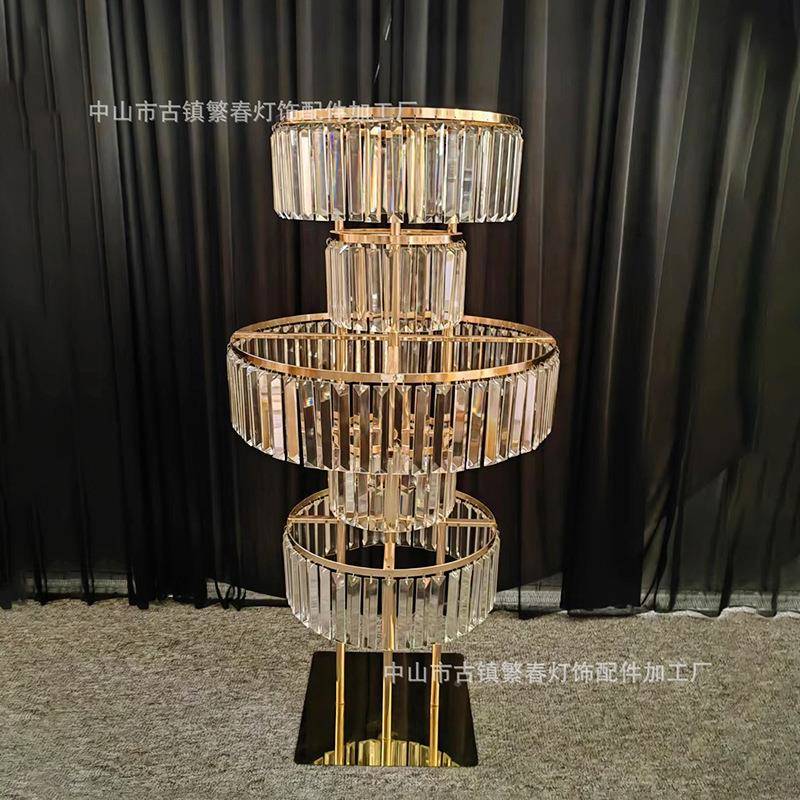 婚庆道具形插圆主桌花架装饰摆0000件水晶挂件花舞台饰品铁艺路引