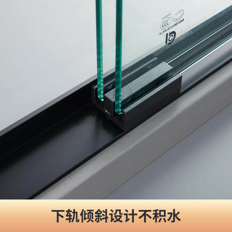 形一字极窄淋浴房GD1003双浴浴室整体淋房干湿分离卫生间双屏风玻