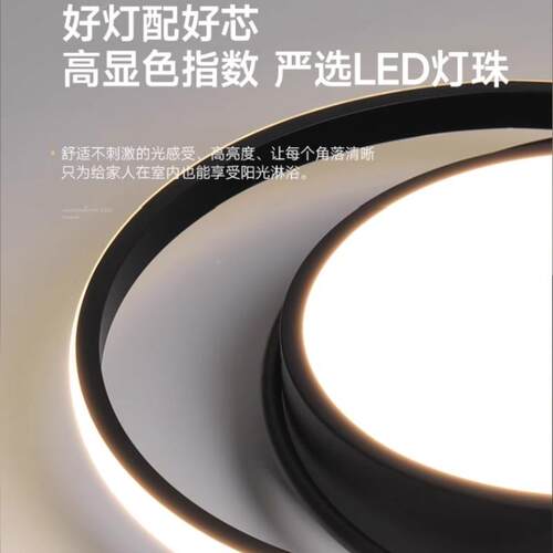 1954经大典黑白吸房顶灯时尚代气间灯现简约卧室灯led全屋灯具套