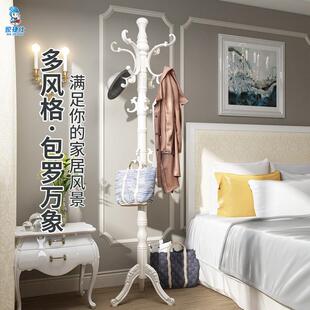 欧实衣帽式架落子地NQR52nG5卧室挂衣架单杆立式衣服架简约现代木