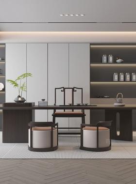 新中式意茶椅式极简轻奢台茶桌室实木茶茶几设TVT计师款办公泡茶